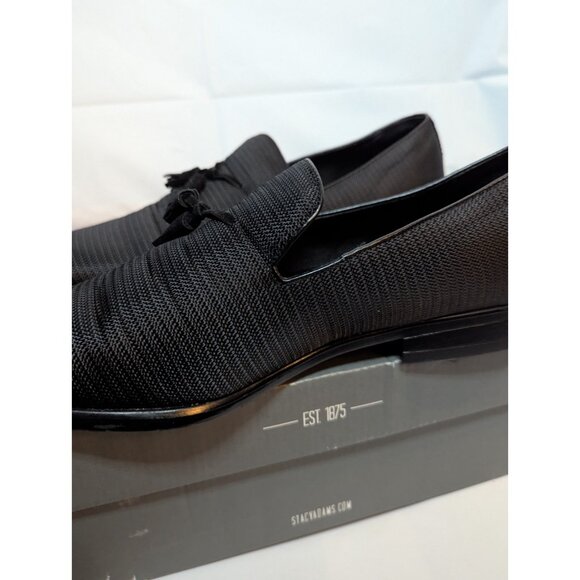 Stacy Adams Men’s Black Slip On Tazewell Loafers Sz 12 M Memory Foam Insoles - Picture 10 of 16